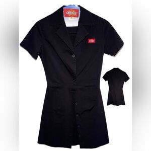 Black Dickies Mini Button Down Dress